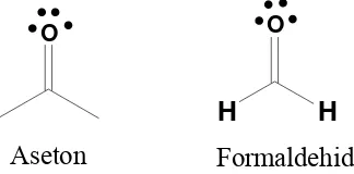 Gambar 1.19. Contoh senyawa dengan atom oksigen terhibridisasi sp2 