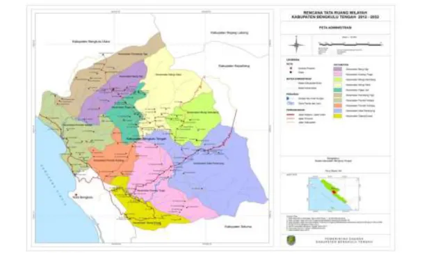 Gambar 1.1 Peta wilayah Kabupaten Bengkulu tengah 