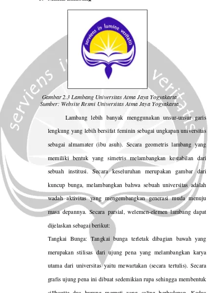 Gambar 2.3 Lambang Universitas Atma Jaya Yogyakarta