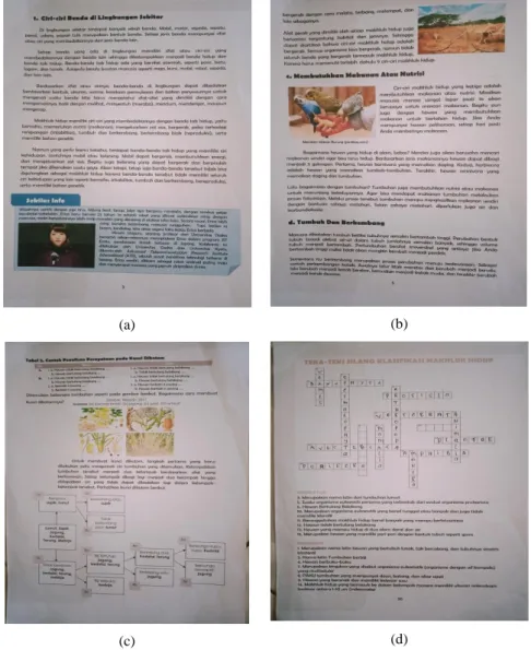 Gambar 4.2 (a) penggabungan layout halaman 3 (b) penggabungan layout halaman 5  (c) penggabungan layout halaman 10 (d) penggabungan layout halaman 20 
