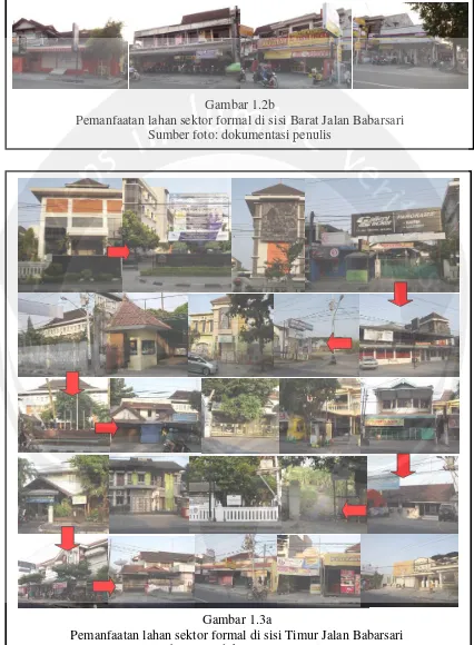 Gambar 1.2bPemanfaatan lahan sektor formal di sisi Barat Jalan Babarsari