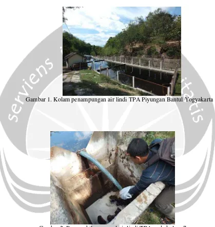 Gambar 1. Kolam penampungan air lindi TPA Piyungan Bantul Yogyakarta 
