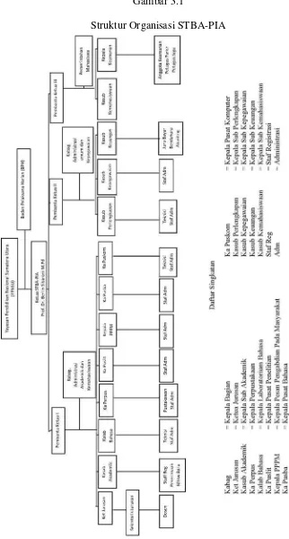 Gambar 3.1 Struktur Organisasi STBA-PIA