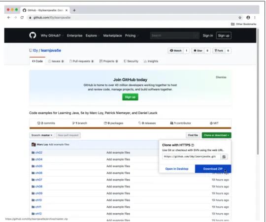Figure 2-10. Downloading a ZIP from GitHub
