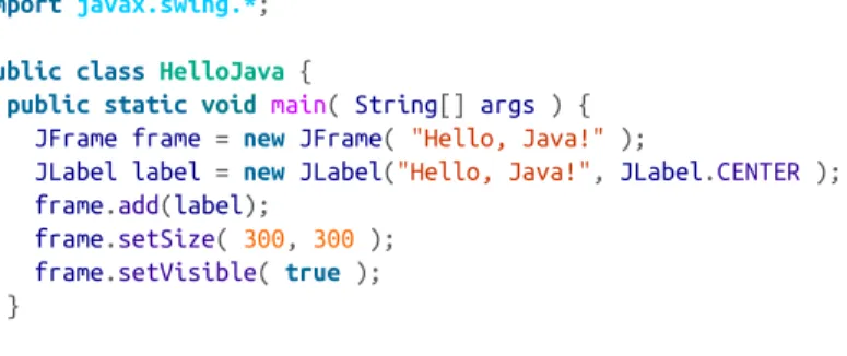 Figure 2-11. Running the HelloJava application