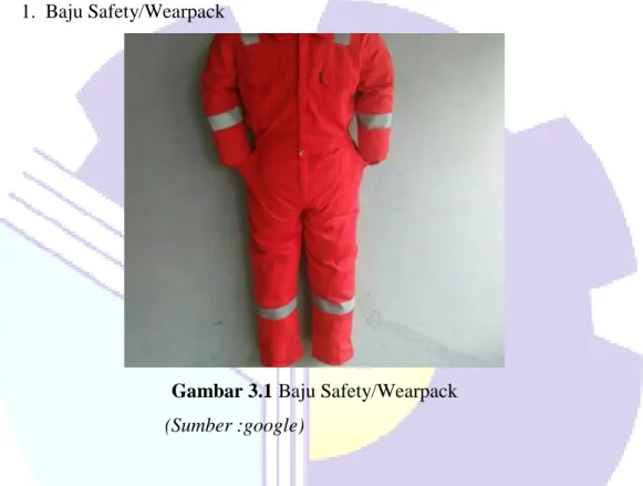 Gambar 3.1 Baju Safety/Wearpack  (Sumber :google) 