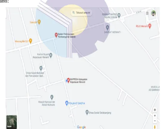 Gambar 1.1 Alamat Kantor BAPPEDA Kabupaten Kepulauan Meranti  Sumber: Google Maps