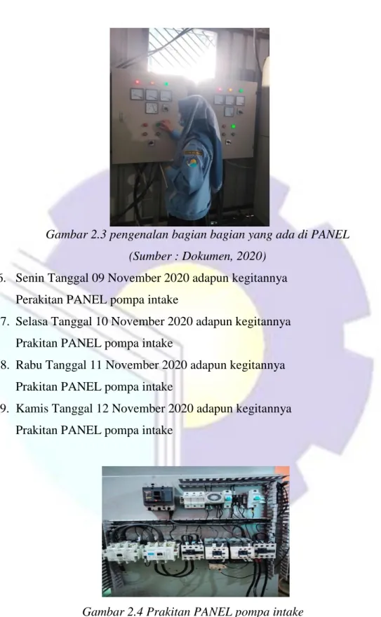 Gambar 2.4 Prakitan PANEL pompa intake                          (Sumber : Dokumen, 2020) 