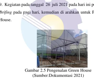 Gambar 2.5 Pengenalan Green House  (Sumber:Dokumentasi 2021) 