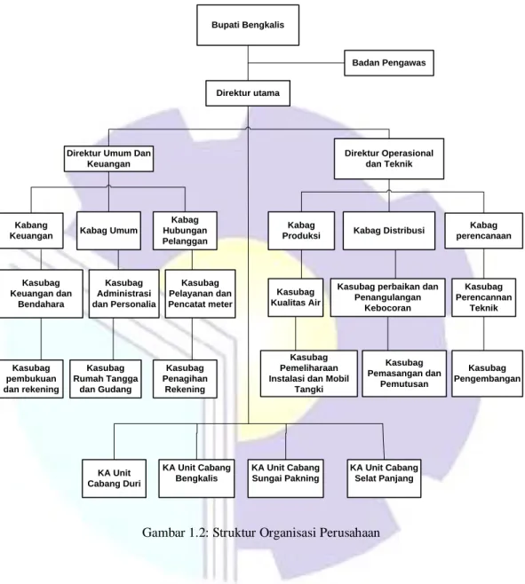 Gambar 1.2: Struktur Organisasi Perusahaan 