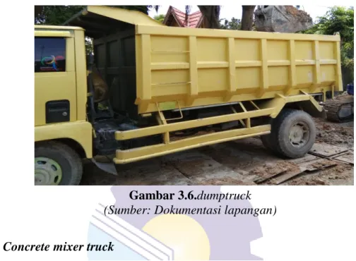 Gambar 3.6.dumptruck  (Sumber: Dokumentasi lapangan) 