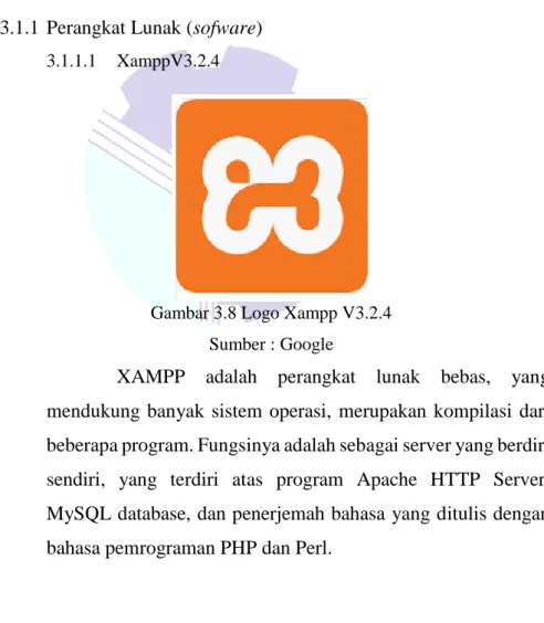 Gambar 3.8 Logo Xampp V3.2.4  Sumber : Google 