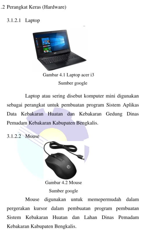 Gambar 4.1 Laptop acer i3  Sumber google 