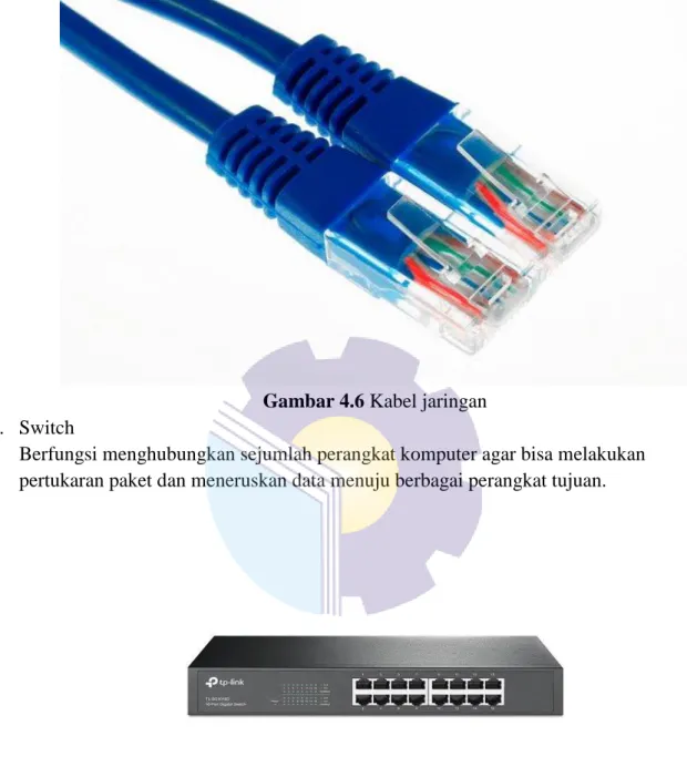 Gambar 4.6 Kabel jaringan  7.  Switch 