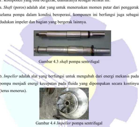 Gambar 4.3 shaft pompa sentrifugal 