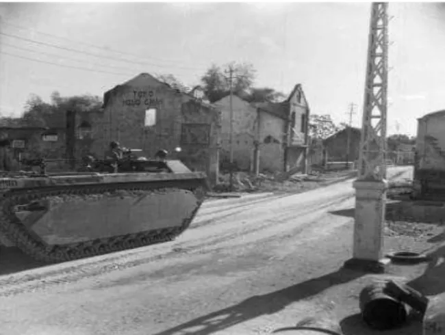Gambar 2. Tank Belanda memborbardir daerah jan- jan-tung kota Pamekasan (Foto: Ara)