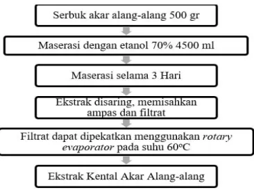 Gambar 4.2 Alur Pembuatan Ekstrak