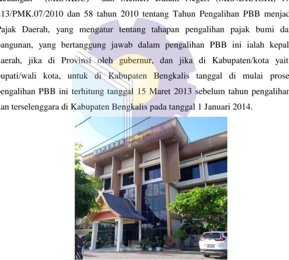 Gambar 2.1 Kantor Badan Pendapatan Daerah KabupatenBengkalis  Sumber:Pendapatan Daerah Kecamatan Bengkalis 