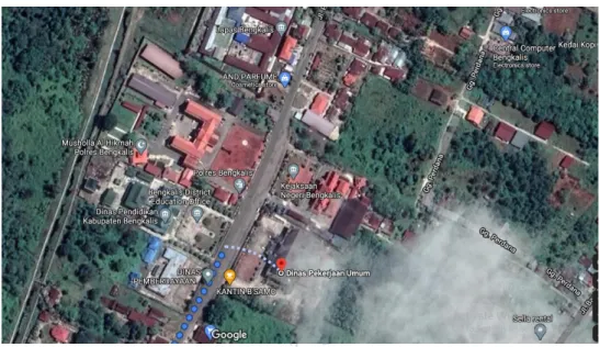 Gambar 1.1 Gambar Satelit Dinas PUPR Kabupaten Bengkalis  Sumber: Google Maps 