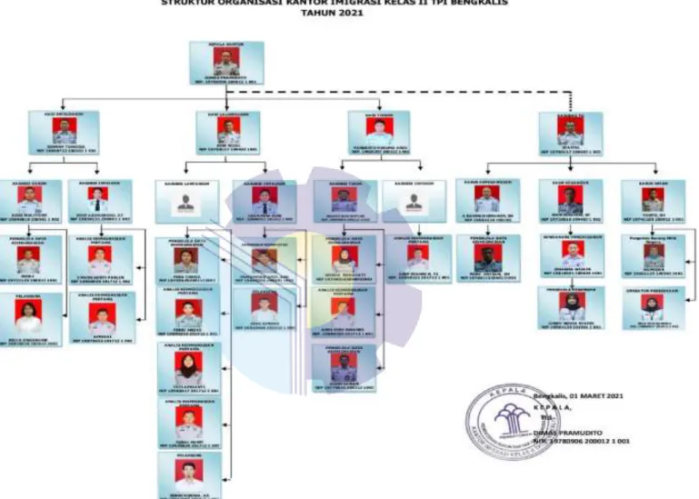 Gambar 2.1 Struktur Organisasi Kantor Imigrasi Kelas II TPI Bengkalis 