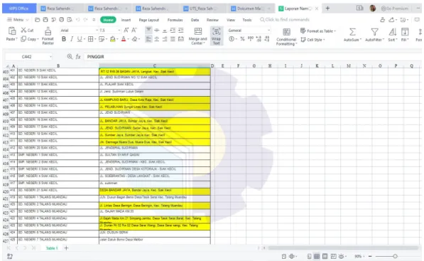Gambar 3.2 Wps spreadsheet