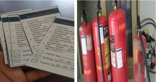 Gambar 3.3 Mencatat dan Menempel Stiker Expired pada Tabung Apar  Sumber: Kantor UPT Pemadam Kebakaran Kota Dumai 