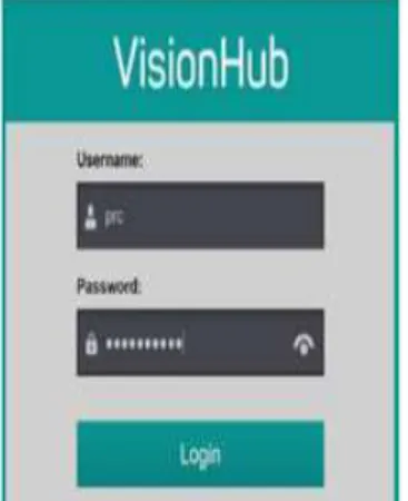 Gambar 4.3. tampilan login  4.3.2.   Login Aplikasi Vision Hub 