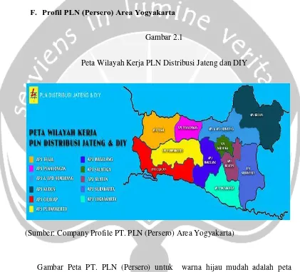 Gambar 2.1 Peta Wilayah Kerja PLN Distribusi Jateng dan DIY 