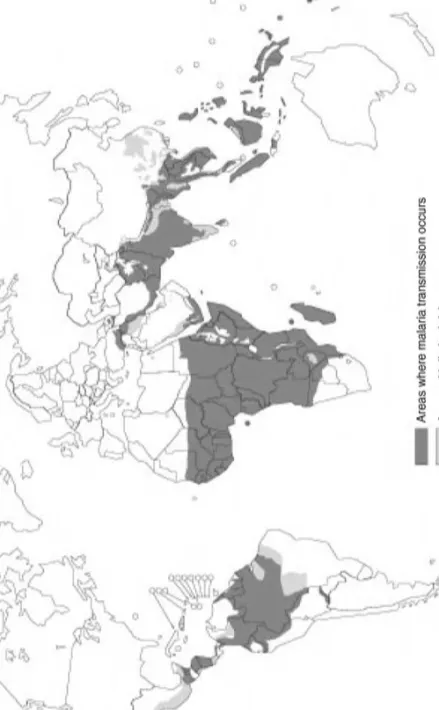 Figure 7.3Global distribution of malaria in 2003 Source: World Health Organization (2003)