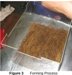 Figure 3  Forming Process  (5) Hot Pressing/Biocomposite Production  