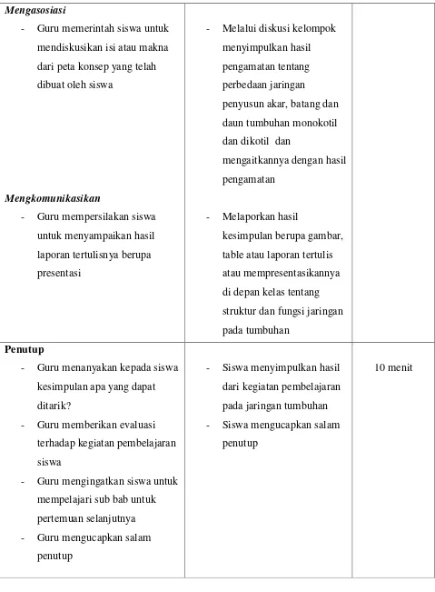 table atau laporan tertulis 