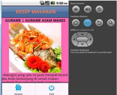 Gambar 4.5  Tampilan Menu Pop-Up 