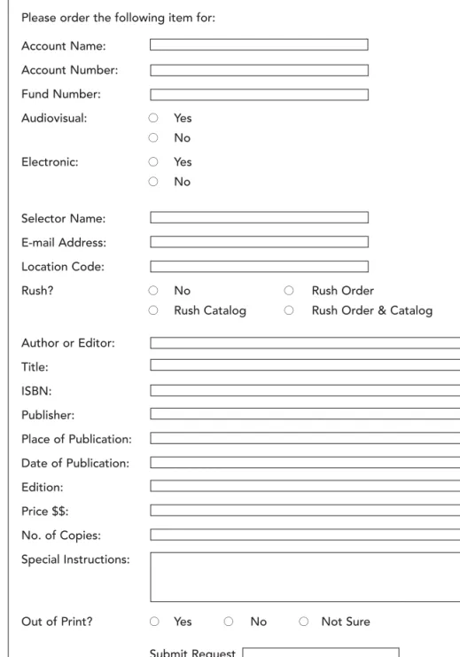 Figure 4-1 Online Order Request Form