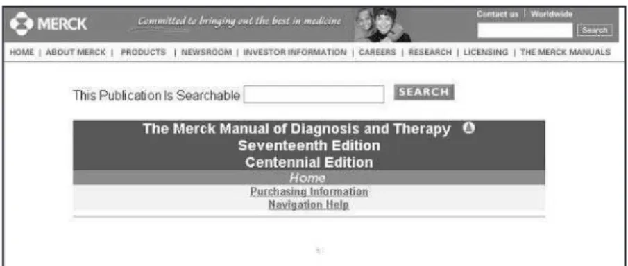 Figure 7.1   Look to the Merck Manual to find out what ails you.
