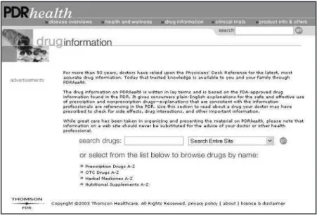 Figure 7.2   What’s that medicine? Search the consumer portal from the Physician’s Desk Reference to find out.