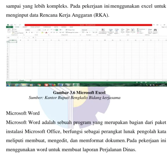 Gambar 3.6 Microsoft Excel 