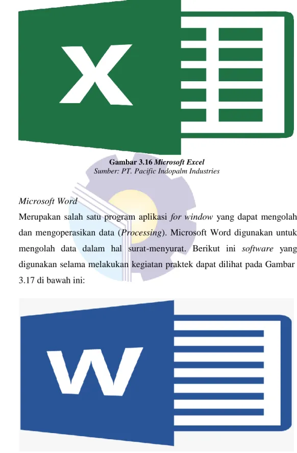 Gambar 3.16 Microsoft Excel  Sumber: PT. Pacific Indopalm Industries 