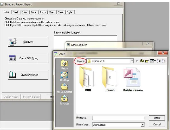 Gambar 2.9.4 Kotak Dialog Choose Database File 
