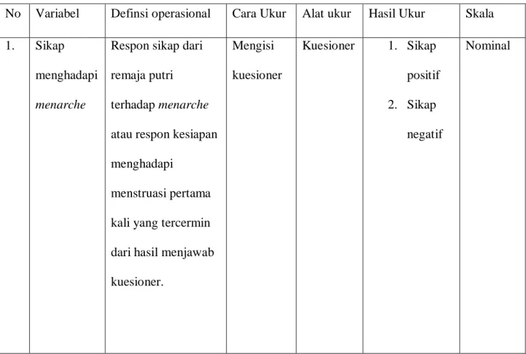 Tabel 3.1. Definisi Operasional 