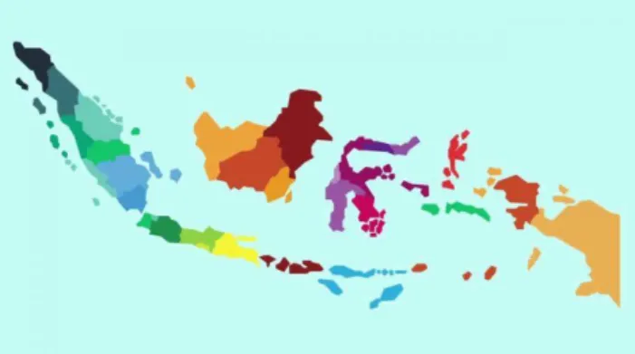 Gambar Peta Buta Indonesia  Sumber: damainesia.com 