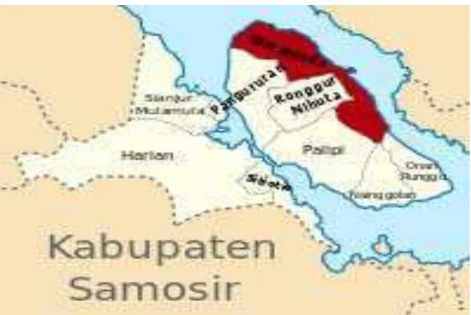 Gambar 3. Peta Kecamatan Simanindo Kabupaten Samosir 