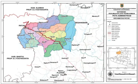 Gambar 3.1 Peta Kecamatan Patuk 