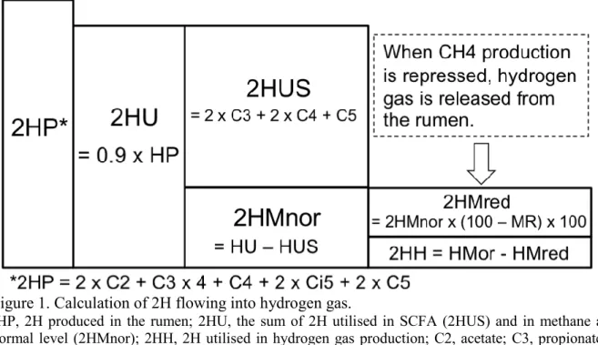 Figure 1. Calculation of 2H flowing into hydrogen gas.  