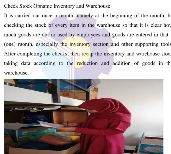 Figure 3.2 Check Stock Opname Inventory and Warehouse Source: Processed Data, 2022 