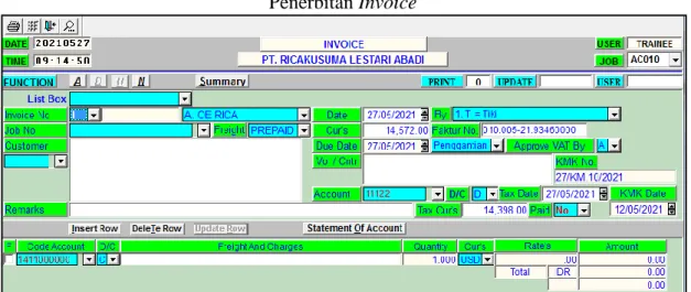 Gambar 2 7  Penerbitan Invoice 
