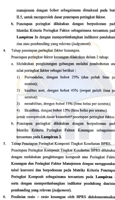 tabel konversi dan berpedoman pada Matriks Kriteria Penetapan