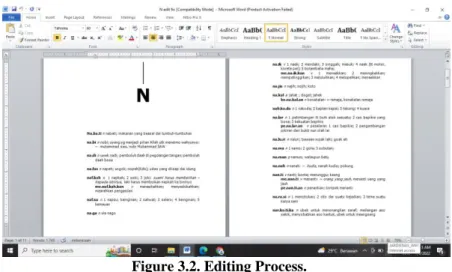 Figure 3.2. Editing Process. 