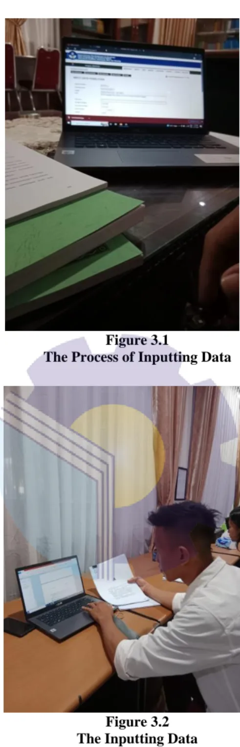 Figure 3.2  The Inputting Data 