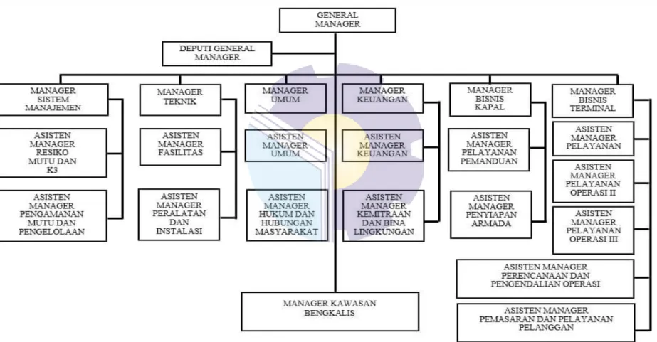 Figure  2.1 Organizational Structure of PT. Pelindo Multi terminal  Branch Dumai  Source  :  PT