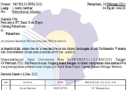 Figure 2.4 showed that one of the documents used in making an Application  for  Apprenticeship  which  will  be  sent  to  the  main  branch  of  the  Human  Resources Management section